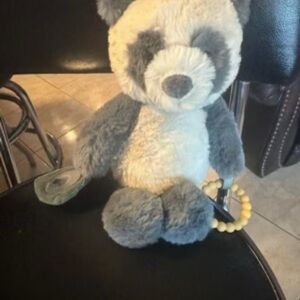Charming Gray and White Panda Plush